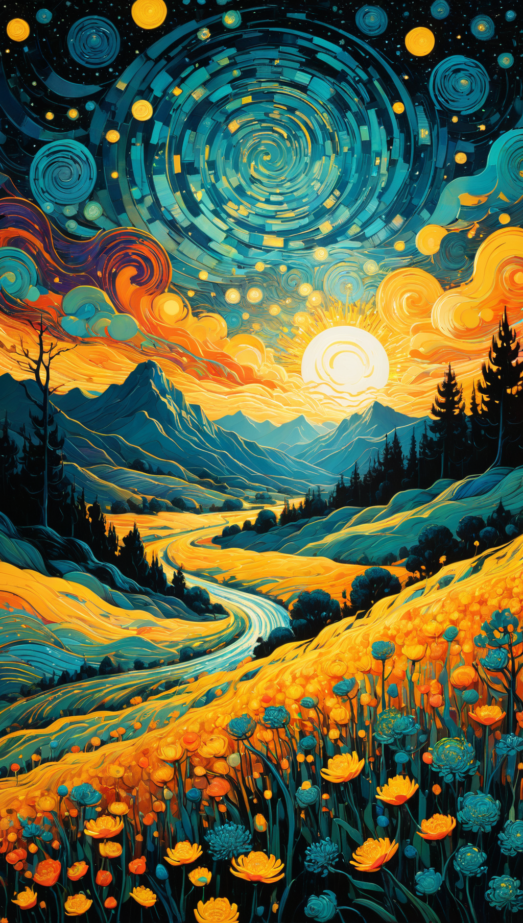 01005-1190745212-Art by James R. Eads, Swirling and flowing lines define the vivid landscapes and sky, drawing inspiration from Van Gogh's Starry.png